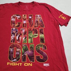 USC Trojans x Marvel Avengers Official NCAA T-Shirt 2XL RED Champions Fight On